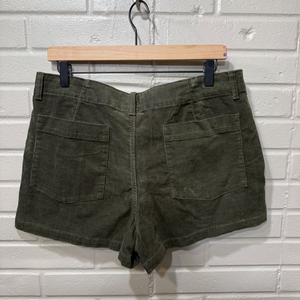 Outerknown Corduroy Utility Shorts Organic Cotton NWT Olive Green Fine Wale Sz12 - Picture 5 of 13